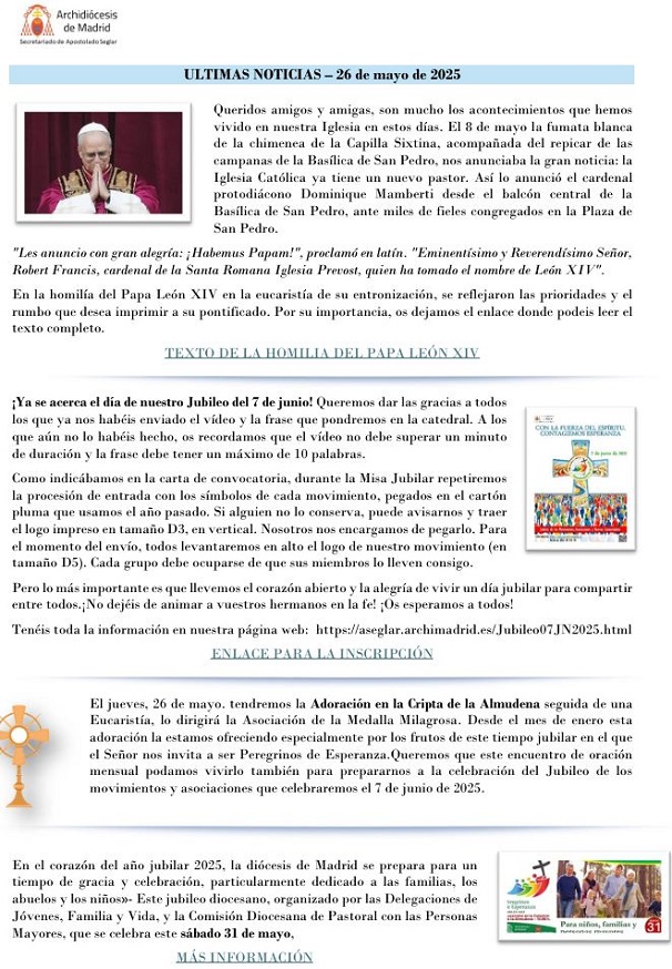 ltimas Noticias - 26 de mayo de 2025